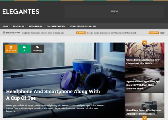 Elegantes Responsive Blogger Template Fashion Theme